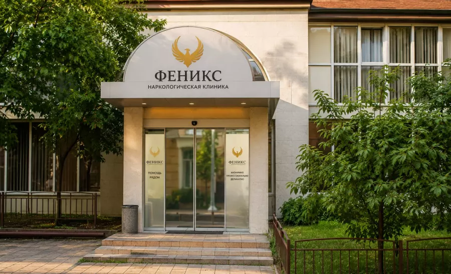 Вход в наркологическую клинику «Феникс» в Лабытнанги
